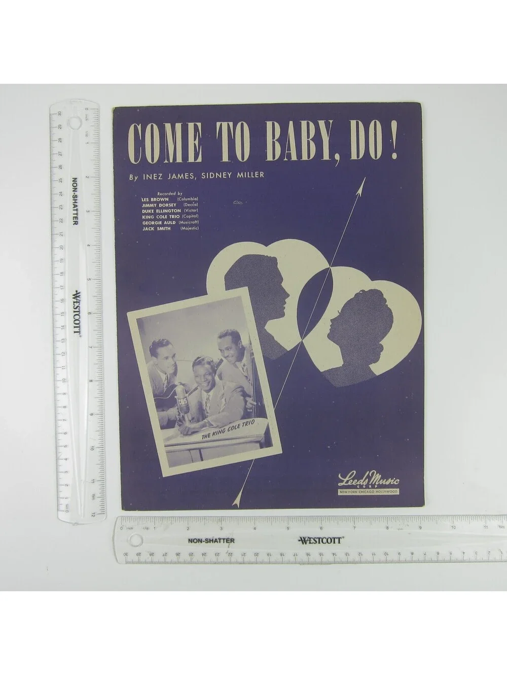 Sheet Music Come To Baby, Do Nat King Cole Trio Inez James Sidney Miller 1945